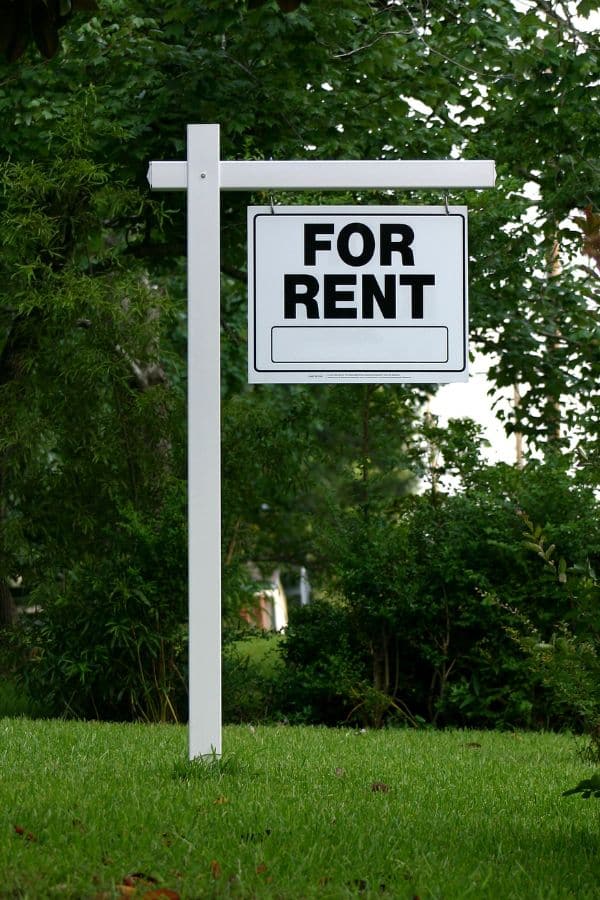 image of a sign showing a property is available for rent